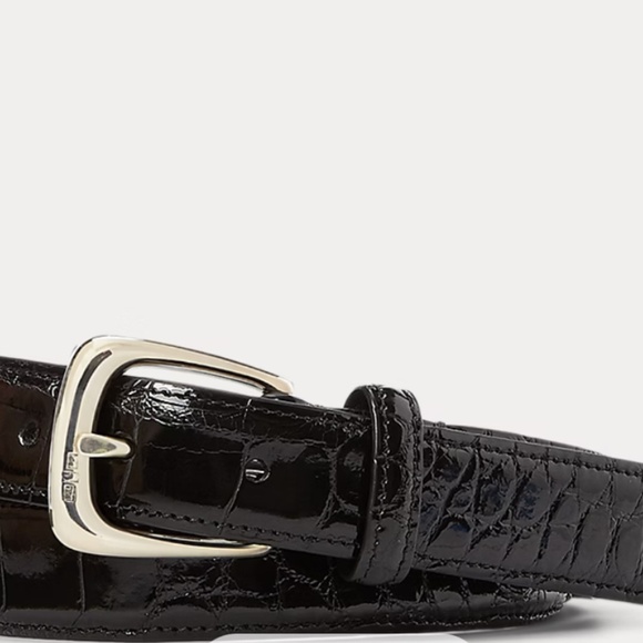 Ralph Lauren women’s alligator belt with sterling silver buckle